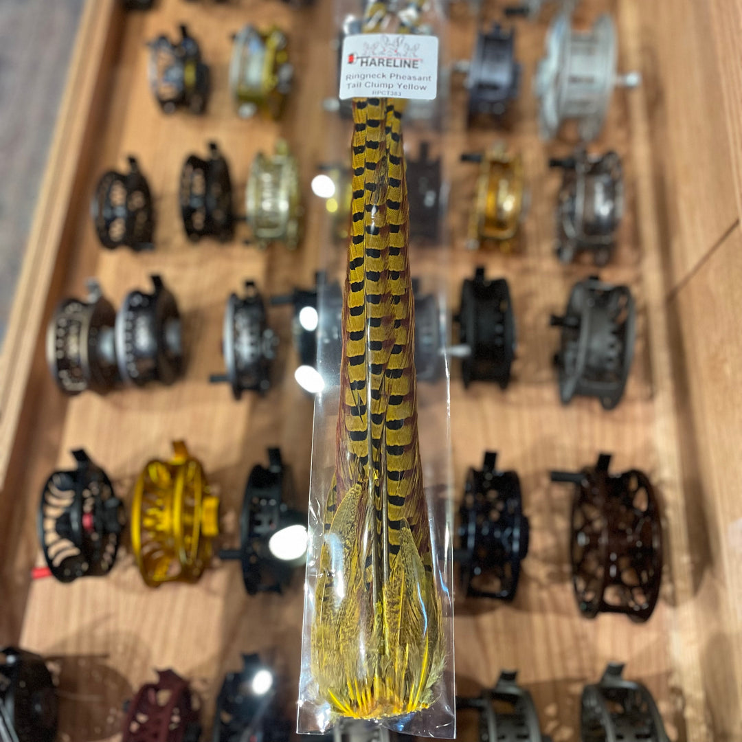 Hareline Ringneck Pheasant Tail Clump - Yellow