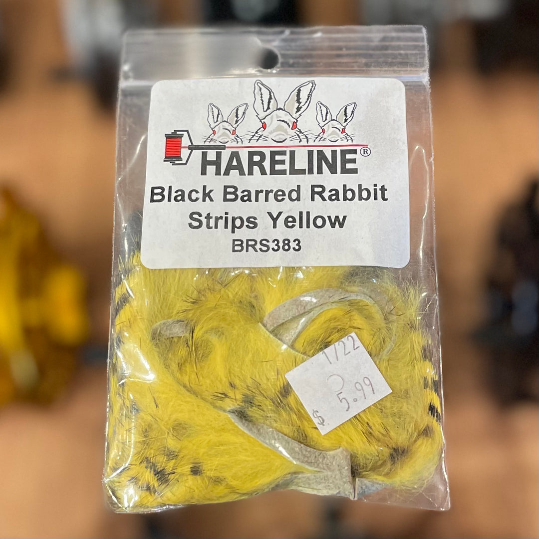 Hareline Black Barred Rabbit Strips