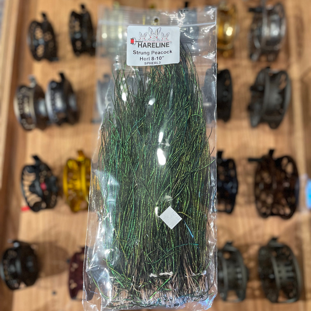 Hareline Strung Peacock Herl - 8"-10"