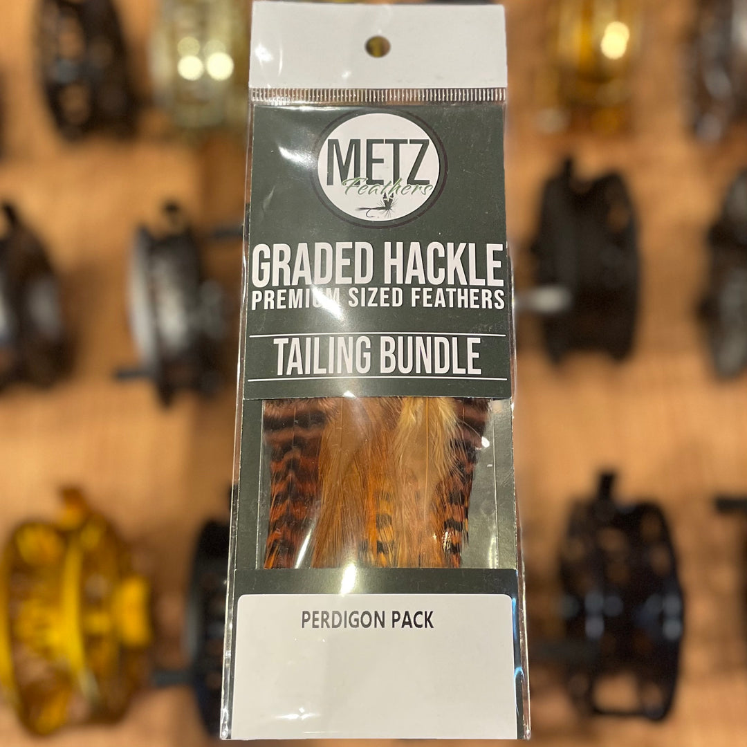 Metz Graded Hackle Tailing Bundle - Perdigon Pack