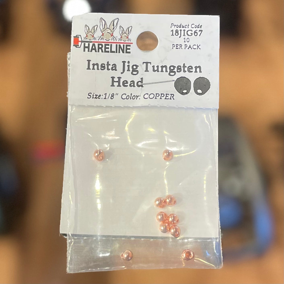 Hareline 1/8" 3.3mm Insta Jig Tungsten head