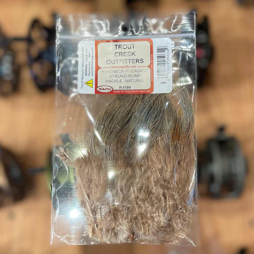Wapsi Ringneck Pheasant Strung Rump Hackle - Natural