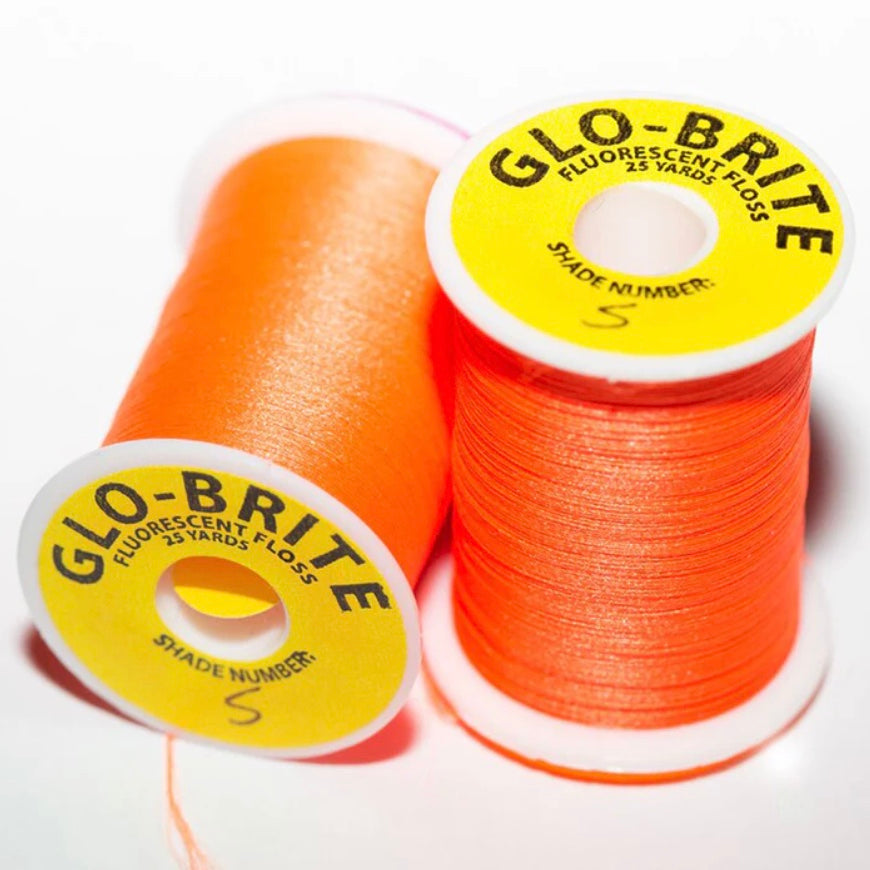 Glo-Brite Floss Fire Orange (#5) - 25 Yds