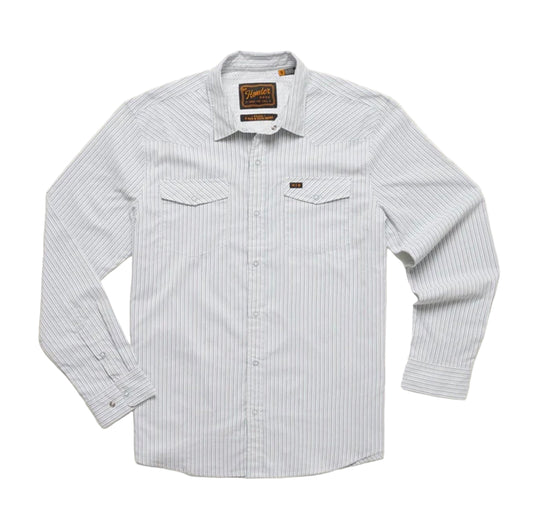 Howler Bros H Bar B Tech Longsleeve - Gambler Stripe Off White