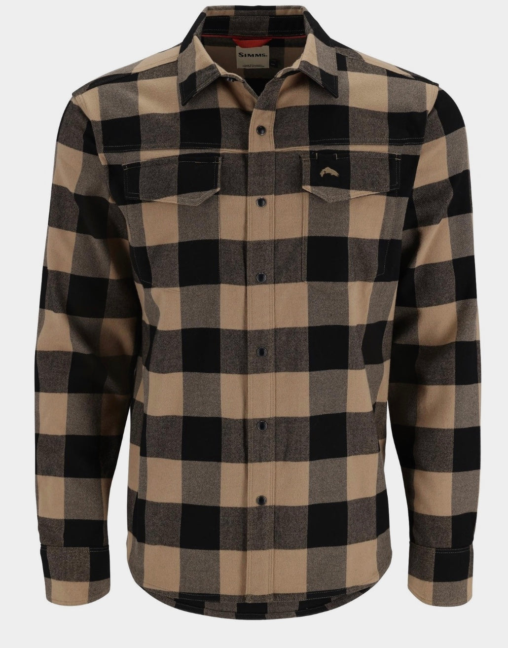 Simms Gallatin Flannel LS Shirt- Cork Buffalo Check