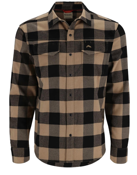 Simms Gallatin Flannel LS Shirt - Cork Buffalo Check