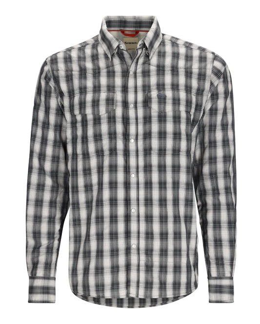 Simms M's Big Sky Longsleeve Fishing Shirt - Black Plaid