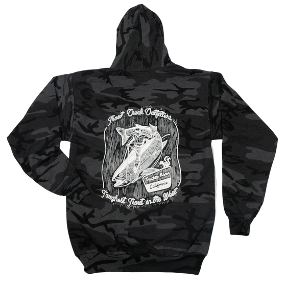 Toughest Trout Hoodie - Black Heather Camo