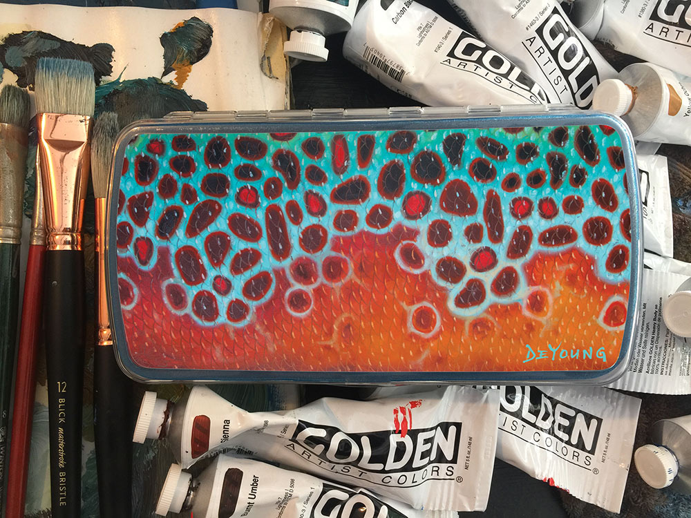 DeYoung Bugger Barn Fly Box- Brown Trout Flank