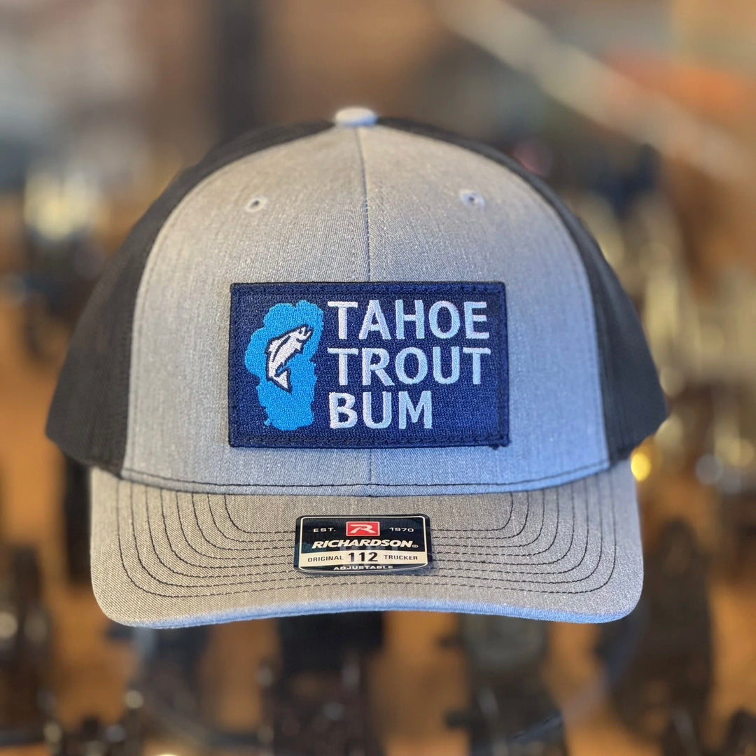 Tahoe Trout Bum Trucker Hat - Gray/Black