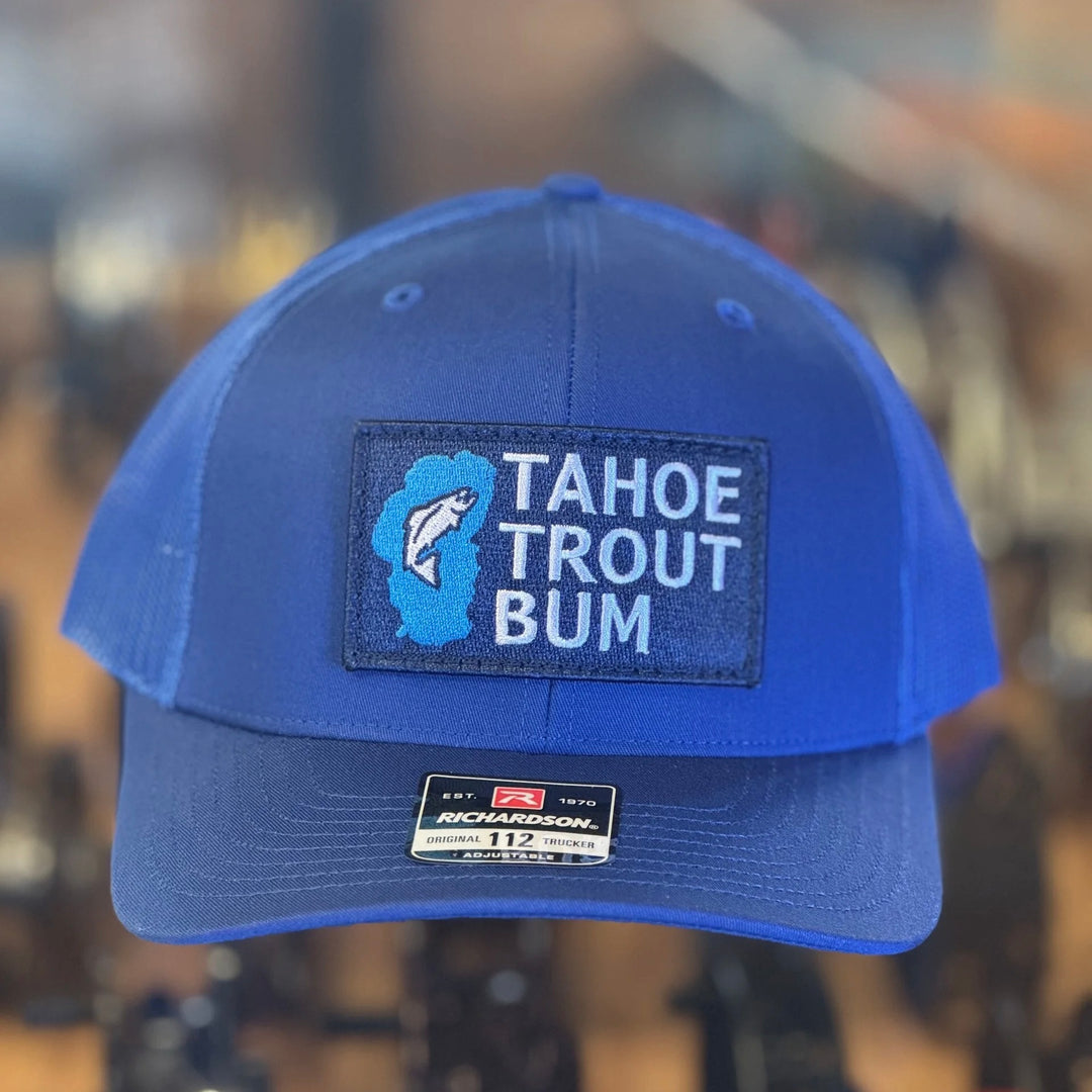 Tahoe Trout Bum Trucker Hat - Medium Blue
