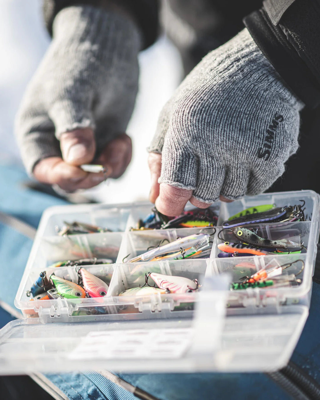 Simms Wool Half Finger Glove - Steel