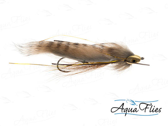 Aqua Flies Fish Skull Zonker W/ Trailer Hook