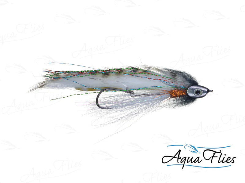 Aqua Flies Fish Skull Zonker W/ Trailer Hook