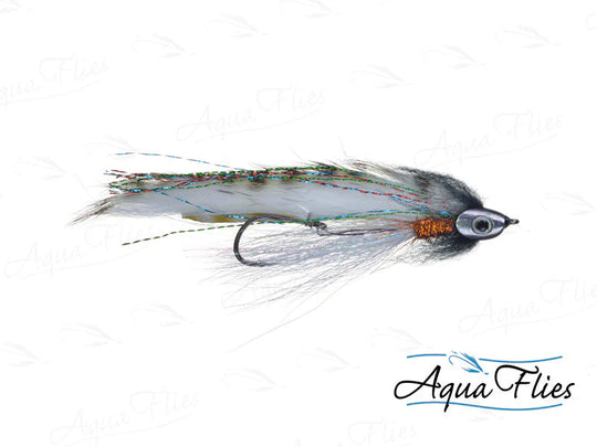 Aqua Flies Fish Skull Zonker W/ Trailer Hook