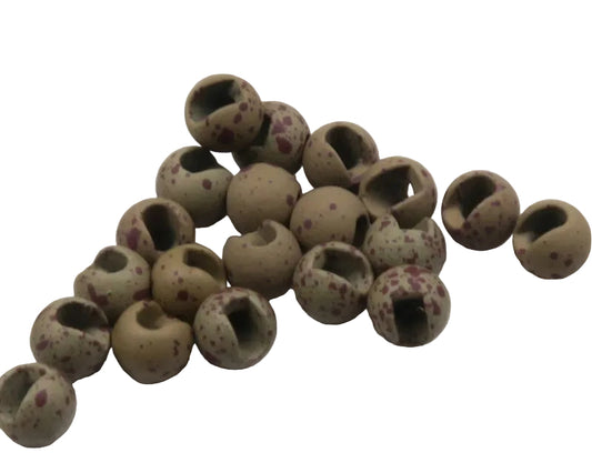 Hareline Mottled Tactical Slotted Tungsten Beads- 20 Pack