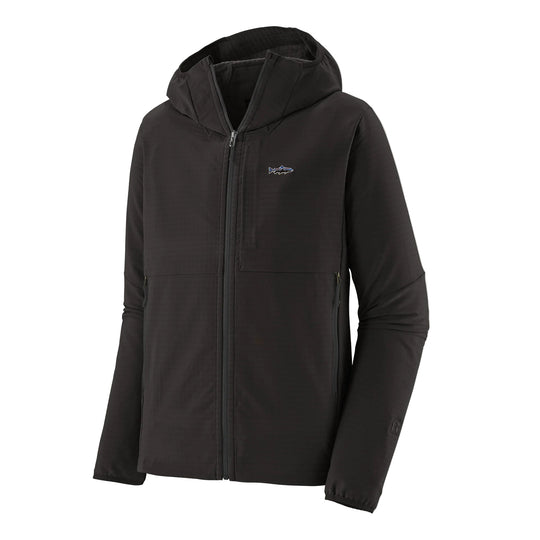 Patagonia R1 Techface Fitz Roy Trout Hoody - Black