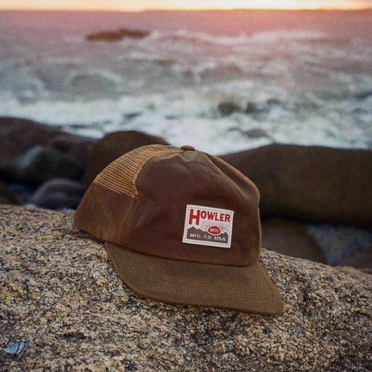 Howler Bros Unstructured Snapback Hat HB Mfg. Co.: Waxed Canvas