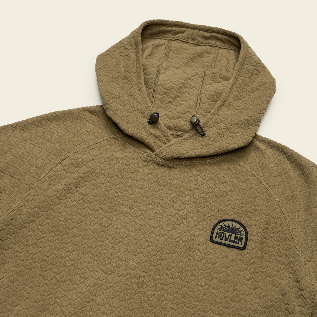 Howler Bros. Palo Duro Fleece Hoodie- Mountain Grid: Fatigue