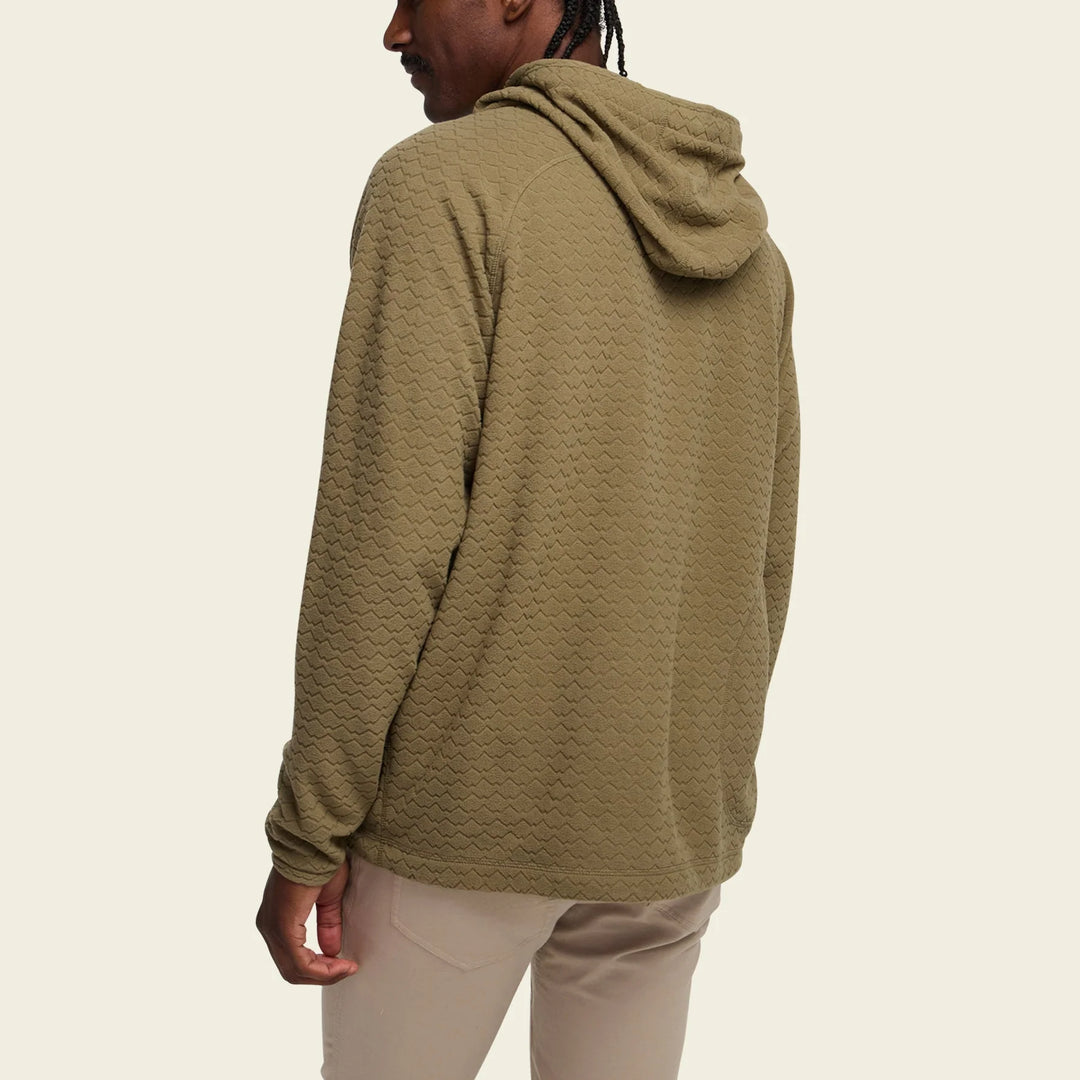 Howler Bros. Palo Duro Fleece Hoodie- Mountain Grid: Fatigue