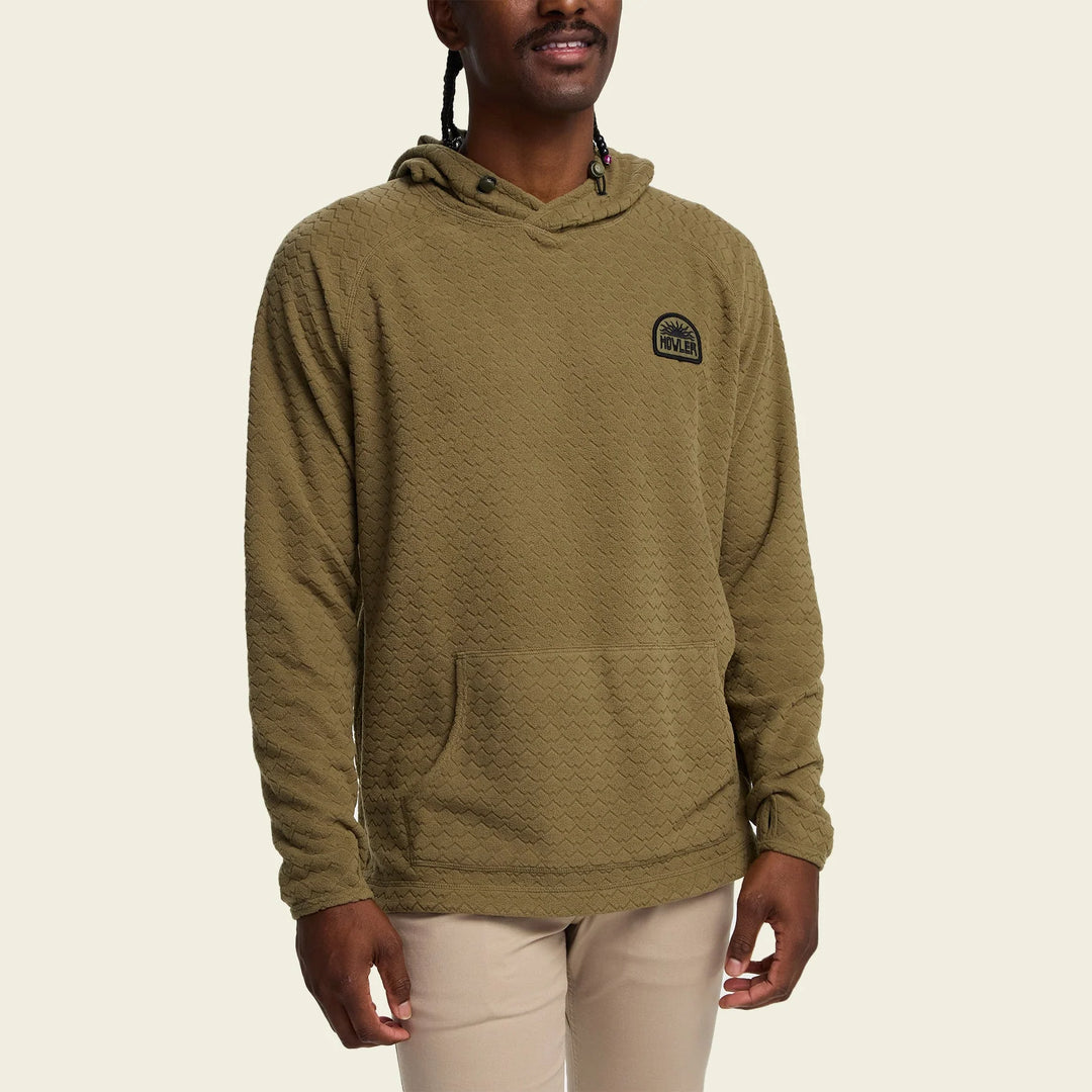 Howler Bros. Palo Duro Fleece Hoodie- Mountain Grid: Fatigue