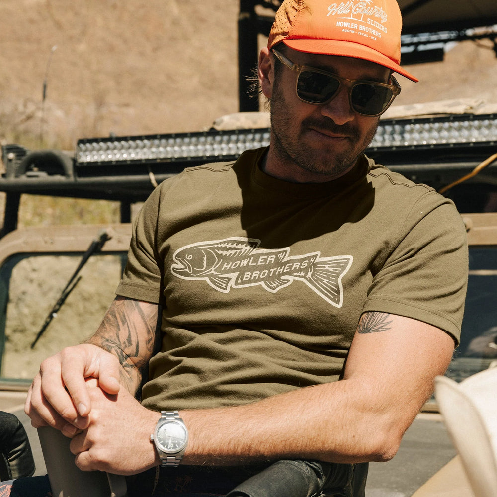 Howler Bros. Trout Bolt T-Shirt- Ivy Green