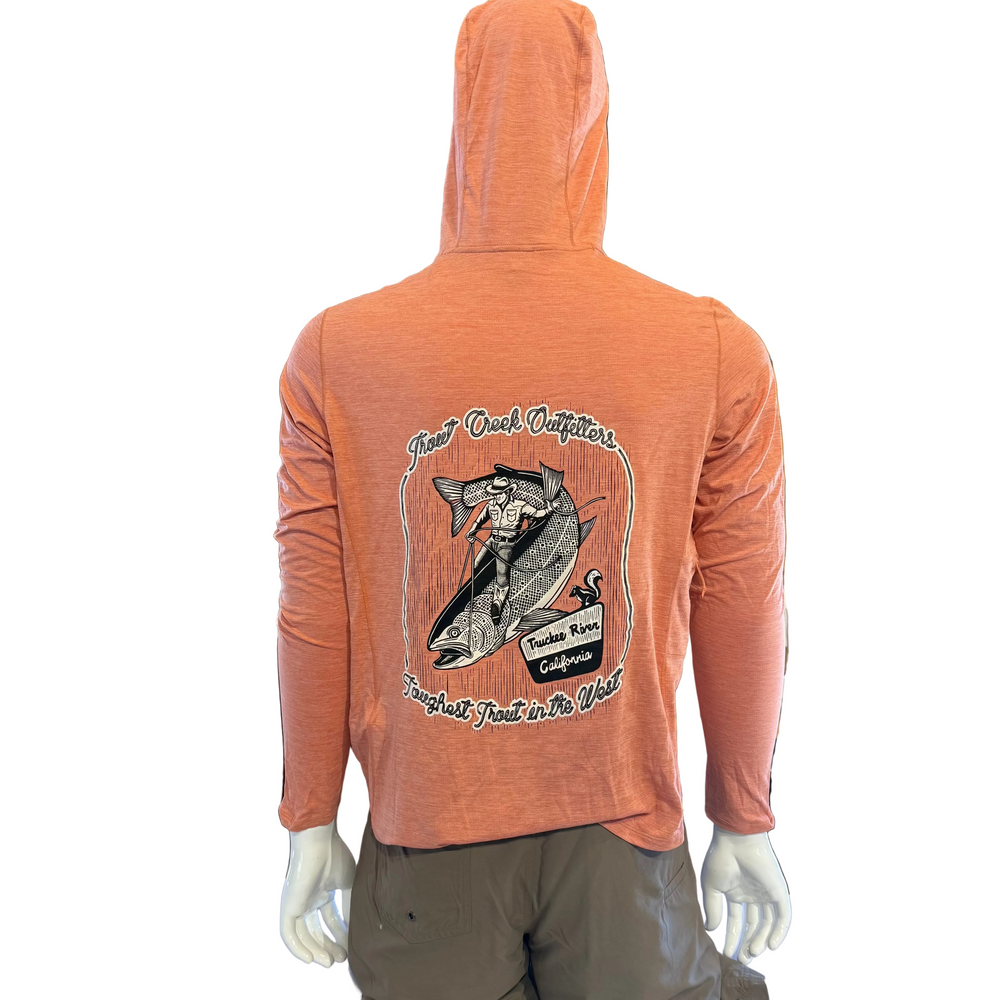 Women's Patagonia Cap Cool Sun Hoody w/ Toughest Trout Artwork