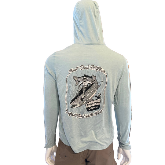 Women's Patagonia Cap Cool Sun Hoody w/ Toughest Trout Artwork