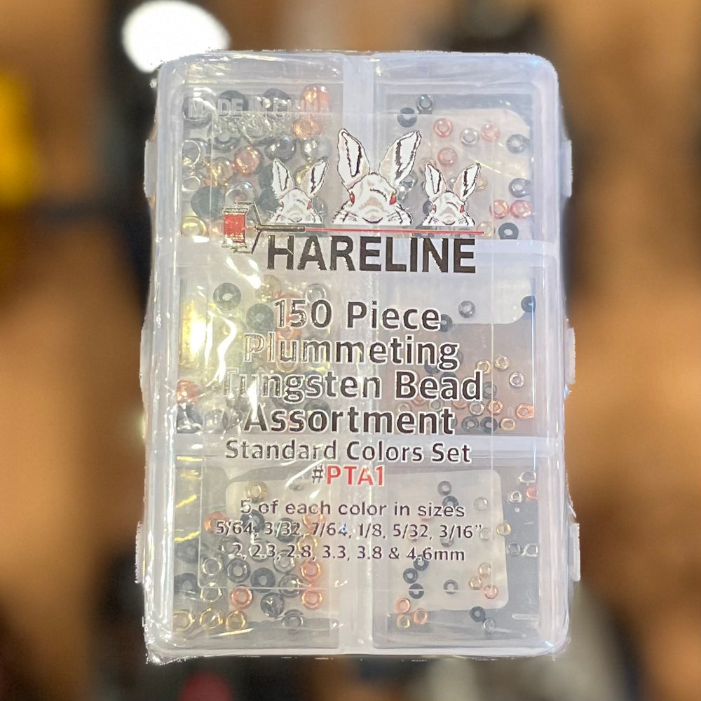 Hareline 150 Piece Plummeting Tungsten Bead Assortment - Colors