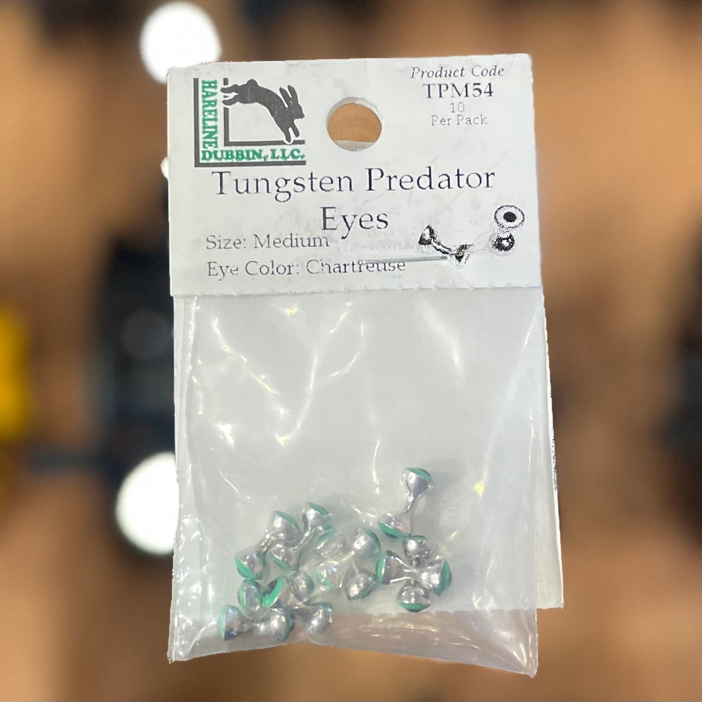 Hareline Tungsten Predator Eyes- 10 Pack