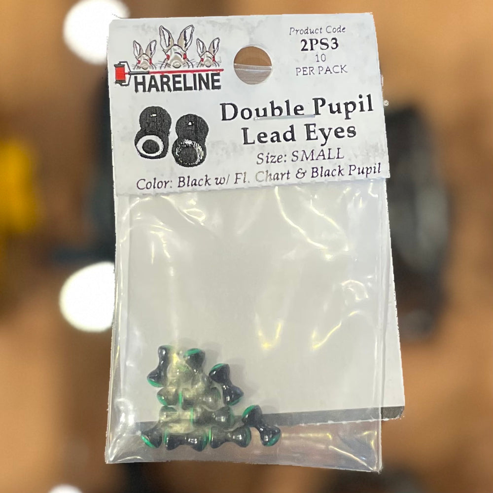 Hareline Double Pupil Lead Eyes - Small