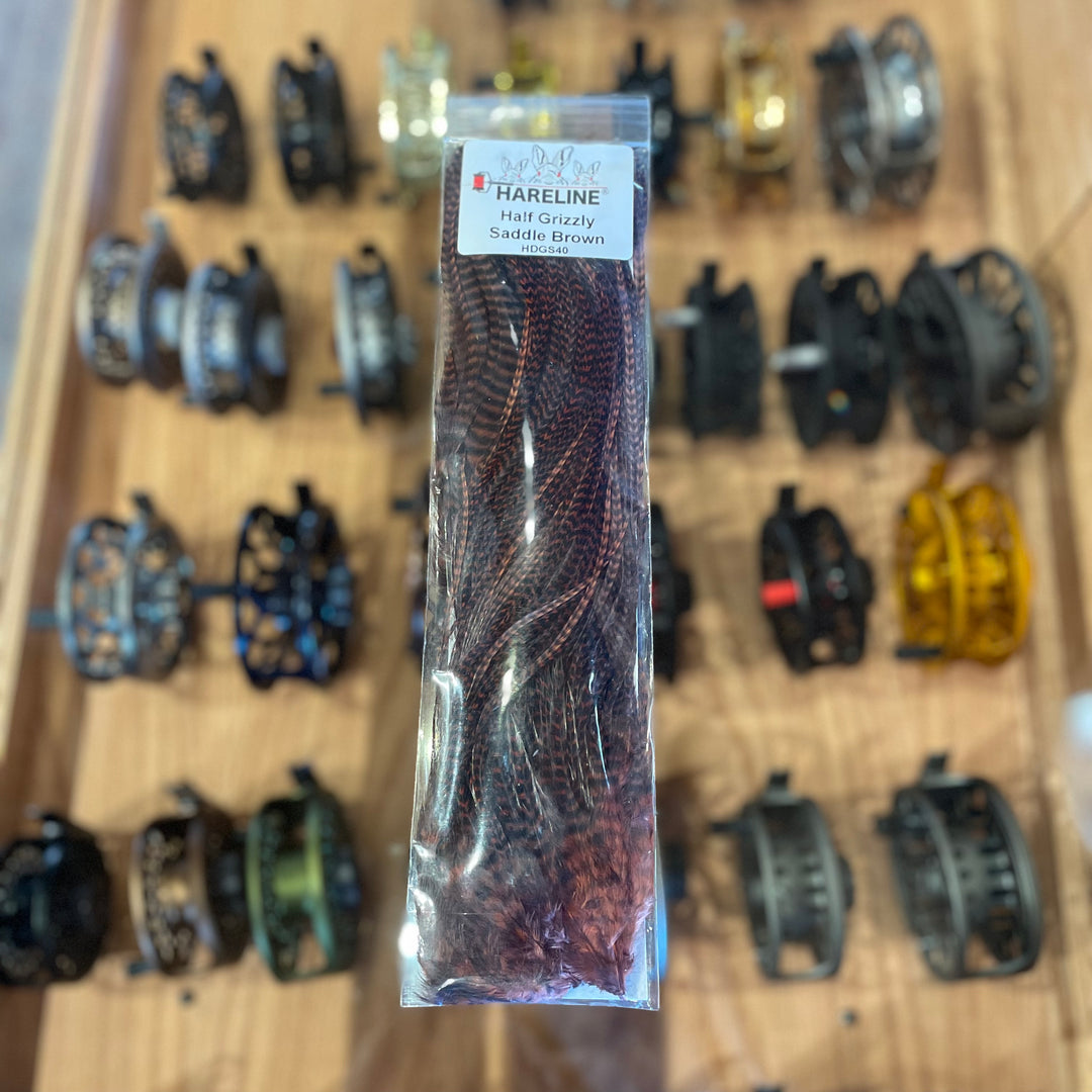 Hareline Half Grizzly Saddle