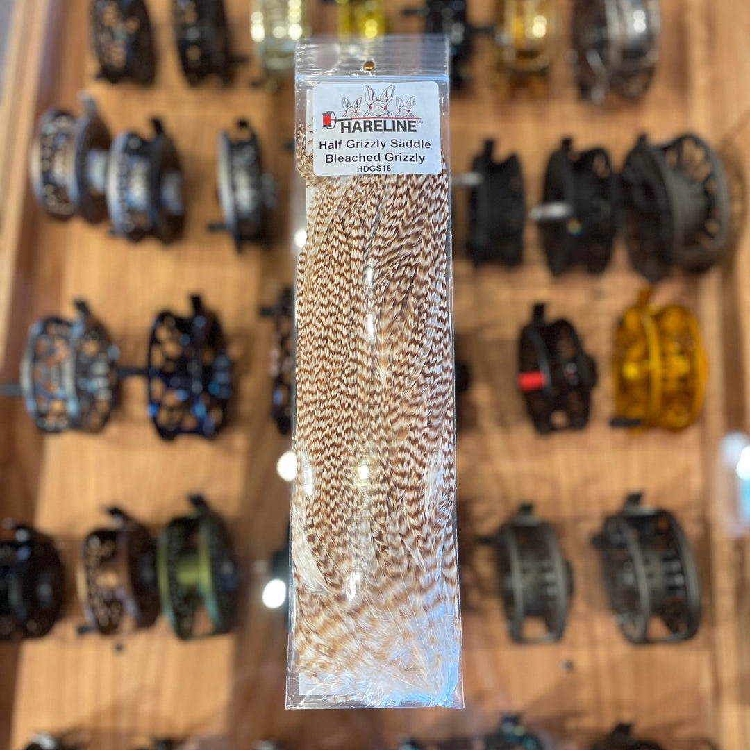 Hareline Half Grizzly Saddle