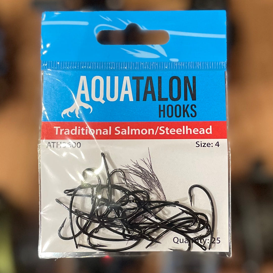 favorite fishing hook for salmon steelhead Aquatalon 3600 Curved Traditional Salmon/Steelhead Hook #4