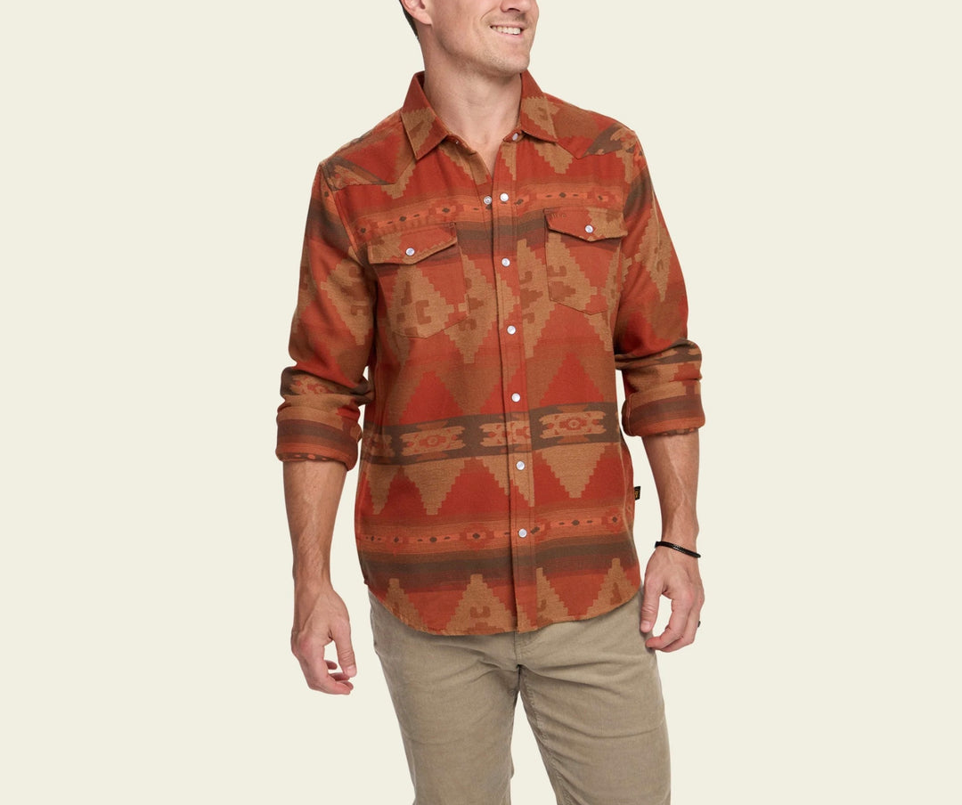 Howler Sheridan Flannel  - Mitla Motifs: Terracotta