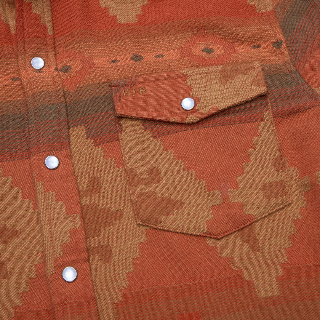 Howler Sheridan Flannel  - Mitla Motifs: Terracotta