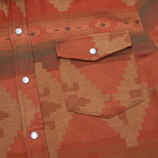 Howler Sheridan Flannel  - Mitla Motifs: Terracotta