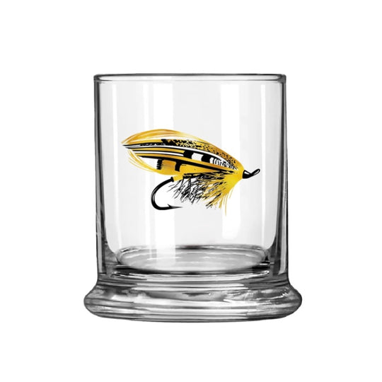 Rep Your Water Salmon Fly Old Fashioned Glass