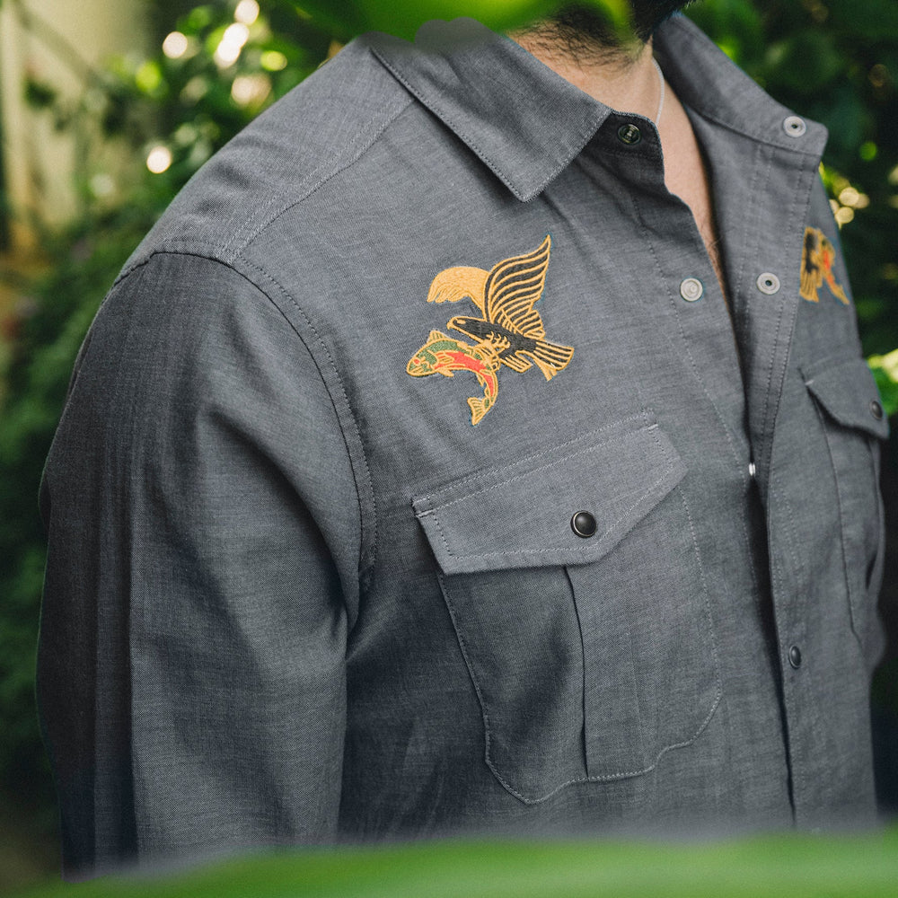 Howler Bros. Gaucho Snapshirt- Osprey Prey