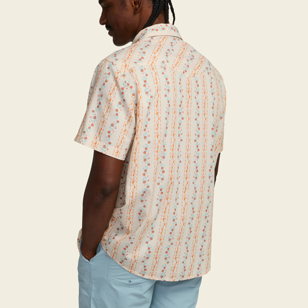 Howler Bros. H Bar Snapshirt- Hibiscus Ribbons: Riverbed Oxford