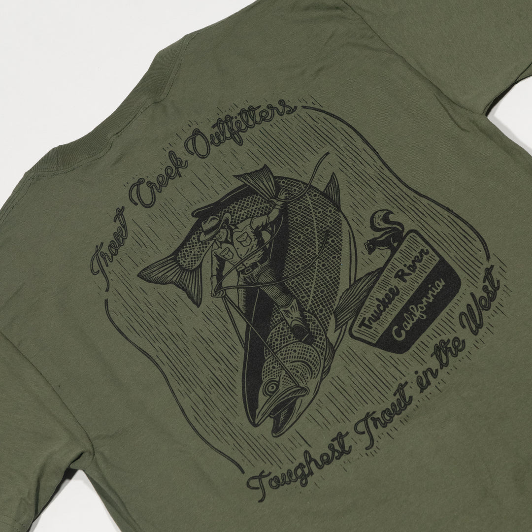 Toughest Trout Short Sleeve - Fatigue Green
