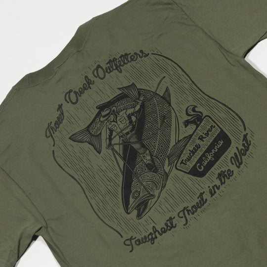 Toughest Trout Short Sleeve - Fatigue Green