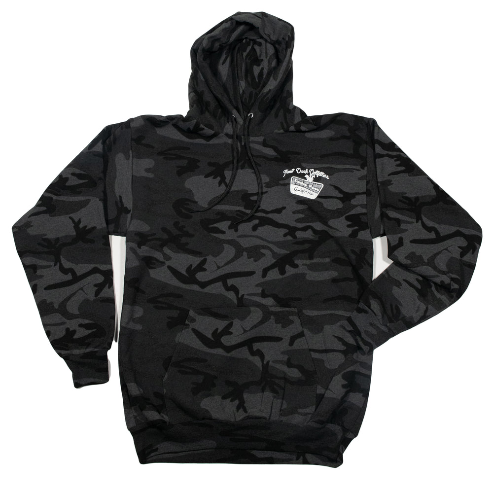 Toughest Trout Hoodie - Black Heather Camo
