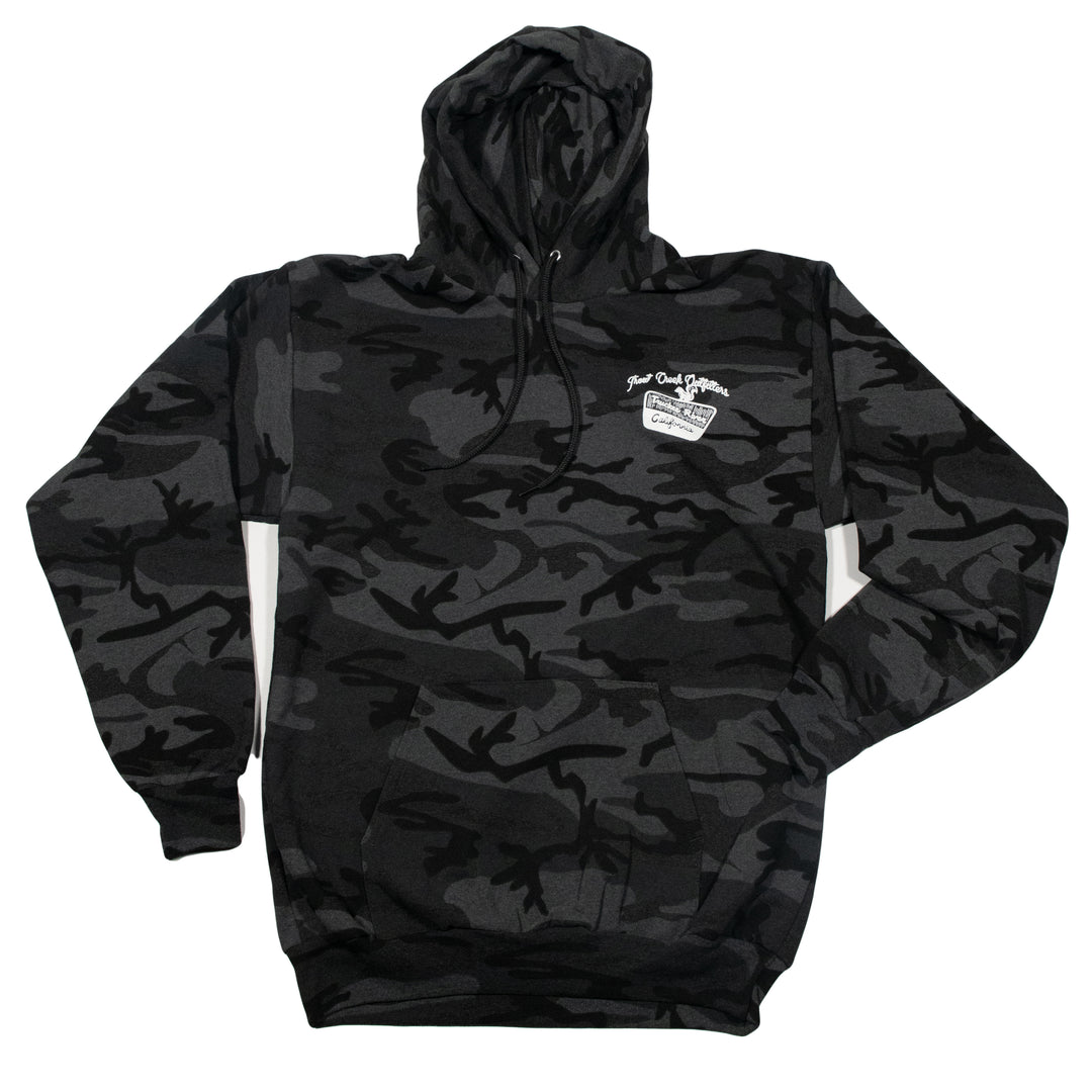 Toughest Trout Hoodie - Black Heather Camo