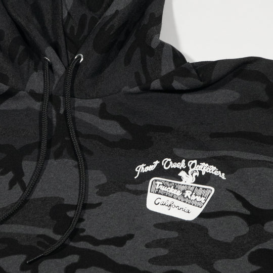 Toughest Trout Hoodie - Black Heather Camo