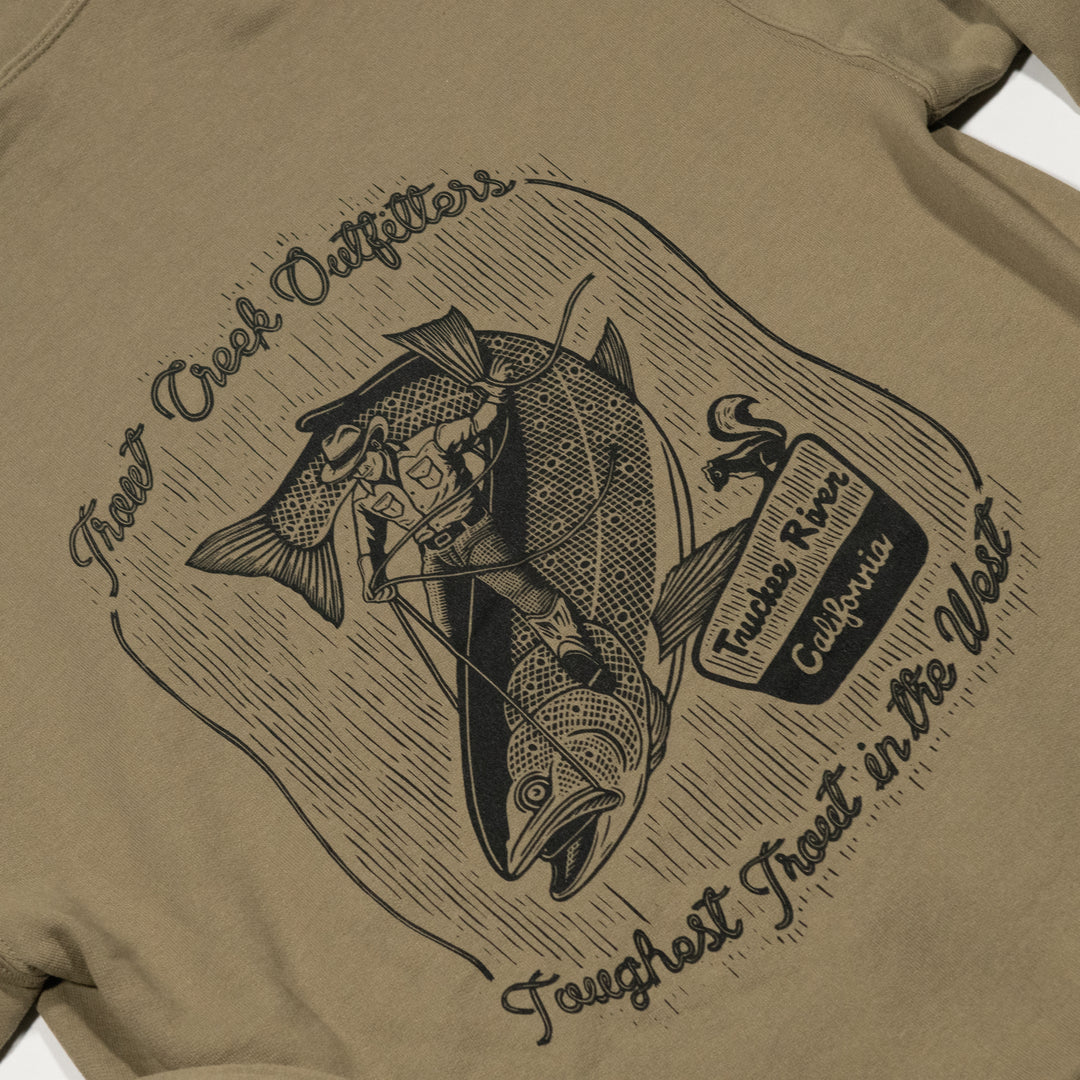 Toughest Trout Hoodie - Coyote Brown