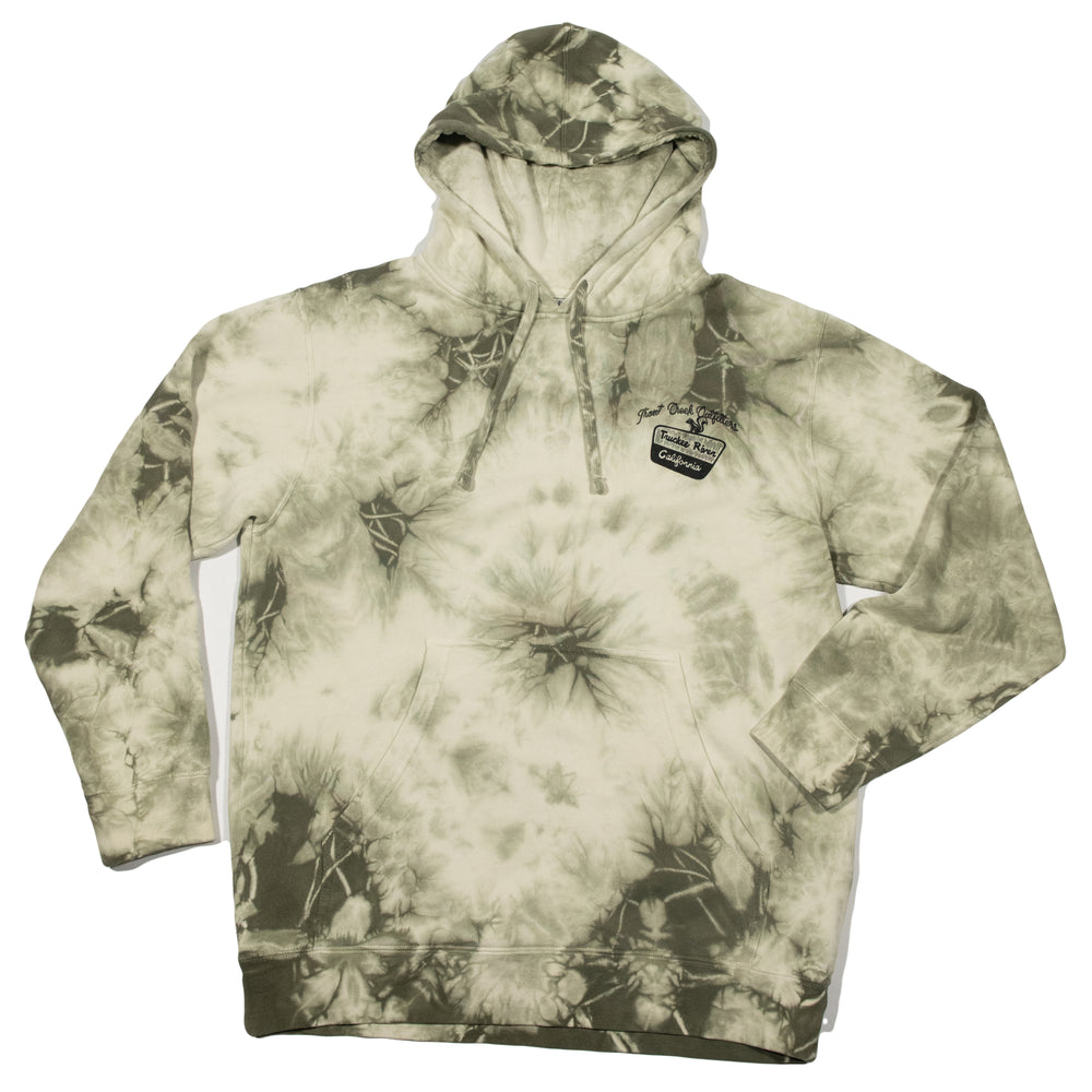 Toughest Trout Hoodie - Olive Tye Dye