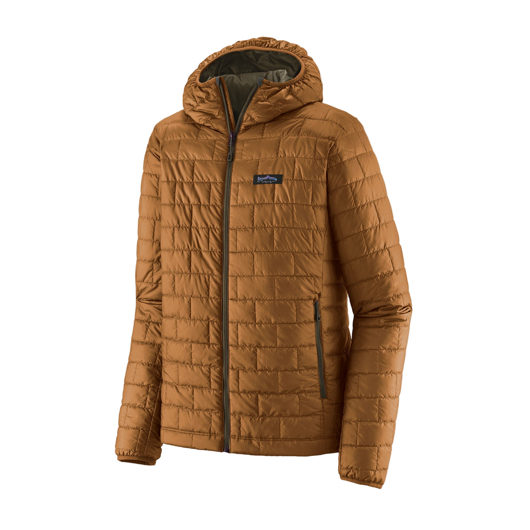 Patagonia Men's Nano Puff - Fitz Roy Trout Hoody - Shelter Brown Patagonia Men's Nano Puff - Fitz Roy Trout Hoody - Shelter Brown