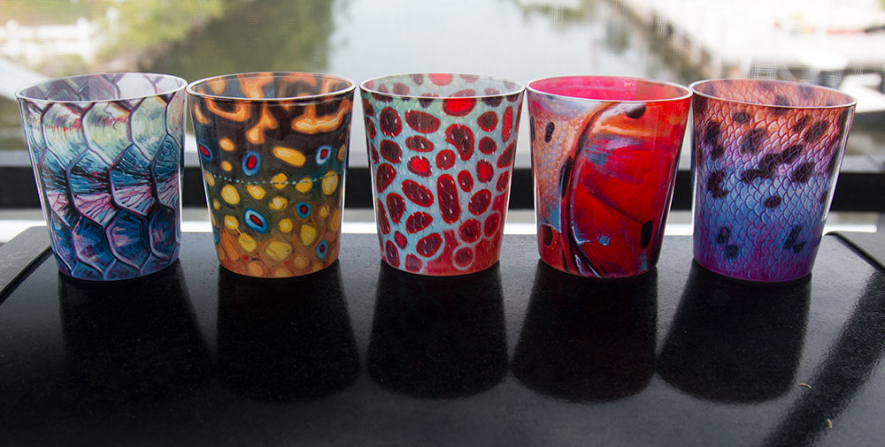 DeYoung Fish Flank Rocks Glass- Tarpon