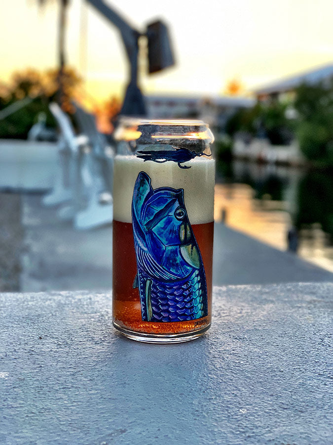 DeYoung Beer Can Glass- Tarpon